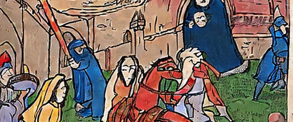 Cartoon Picture of Chaucers Canterbury Tales